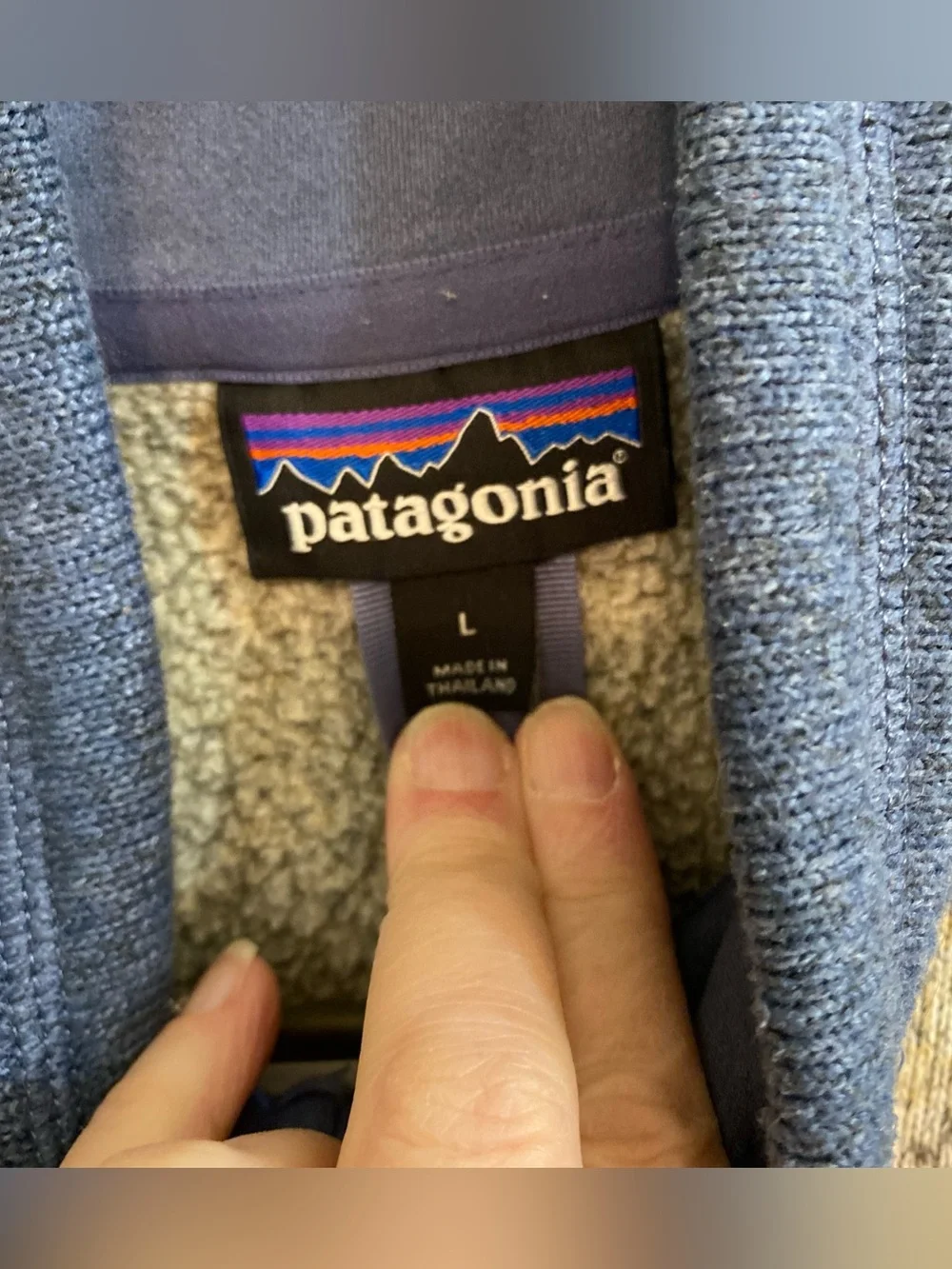 Patagonia Men's Better Sweater 1/4‎ Zip Fleece Pullover Grey Blue Sz L Outdoors